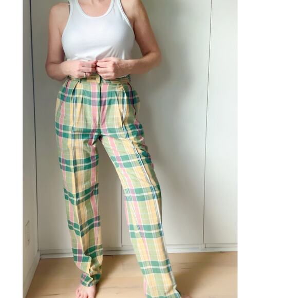 Vintage Polo Ralph Lauren Madras Plaid Golf Pants W31 x34Ivy League preppy